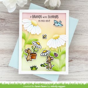 Lawn Fawn - Clear Stamp - Mice Flowers
