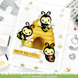 Lawn Fawn - Clear Stamp - Henry's Build-a-Sentiment: Honey Bee