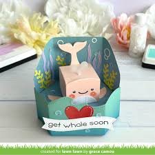 Lawn Fawn - Die - Tiny Gift Box Whale and Dolphin Add-On