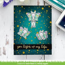 Lawn Fawn - Clear Stamp - I Like Cute Moths