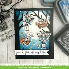 Lawn Fawn - Clear Stamp - I Like Cute Moths