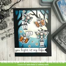 Lawn Fawn - Clear Stamp - I Like Cute Moths