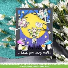 Lawn Fawn - Clear Stamp - I Like Cute Moths Add-On