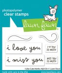Lawn Fawn - Clear Stamp - I Like Cute Moths Add-On