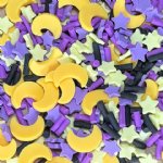 Lawn Fawn - Tiny Treasures - Halloween Moon and Star Clay Pieces