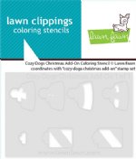 Lawn Fawn - Coloring Stencils - Cozy Dogs Christmas Add-On