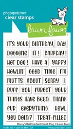 Lawn Fawn - Clear Stamp - Henry's Build-a-Sentiment: Dog