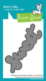 Lawn Fawn - Die - Scripty Sweet Outline Add-On
