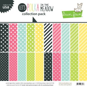 Lawn Fawn - 12X12 - Lets Polka In The Meadow