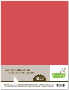 Lawn Fawn - 8.5X11 Cardstock - Chili Pepper