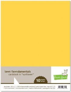 Lawn Fawn - 8.5X11 Cardstock - Sunflower