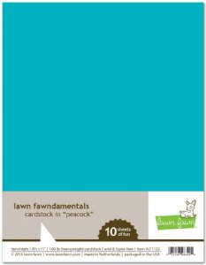 Lawn Fawn - 8.5X11 Cardstock - Peacock