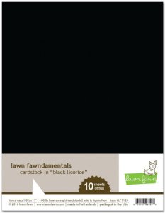 Lawn Fawn - 8.5X11 Cardstock - Black Licorice