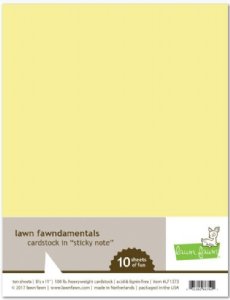 Lawn Fawn - 8.5X11 Cardstock -  Sticky Note