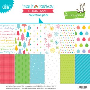 Lawn Fawn - 12X12 - Really Rainbow Christmas