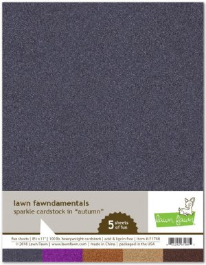 Lawn Fawn - 8.5X11 Cardstock - Sparkle - Autumn