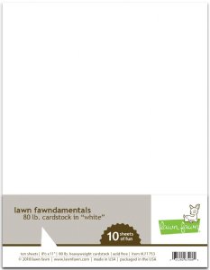 Lawn Fawn - 8.5X11 Cardstock - White (80 LB)