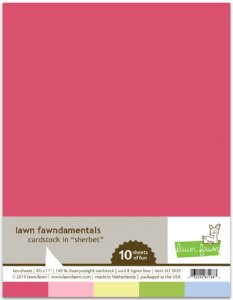 Lawn Fawn - 8.5X11 Cardstock - Sherbet Pack