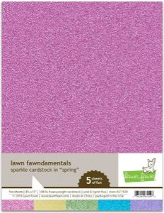 Lawn Fawn - 8.5X11 Cardstock -  Sparkle - Spring