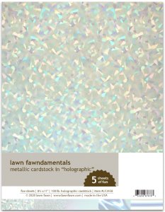 Lawn Fawn - 8.5X11 Metallic Cardstock - Holographic