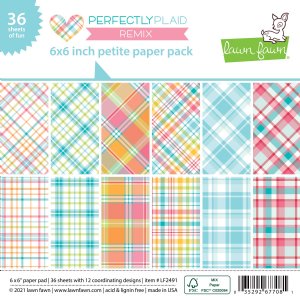Lawn Fawn - 6X6 Petite Paper Pack - Perfectly Plaid Remix