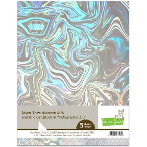 Lawn Fawn - 8.5X11 Metallic Cardstock - Holographic 2.0