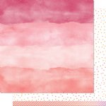 Lawn Fawn - 12X12 Patterned Paper - Watercolor Wishes Rainbow - Rose Quartz