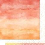 Lawn Fawn - 12X12 Patterned Paper - Watercolor Wishes Rainbow - Carnelian