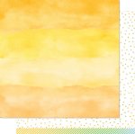 Lawn Fawn - 12X12 Patterned Paper - Watercolor Wishes Rainbow - Citrine