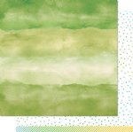 Lawn Fawn - 12X12 Patterned Paper - Watercolor Wishes Rainbow - Emerald