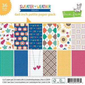 Lawn Fawn - 6X6 Petite Paper Pack - Sweater Weather Remix