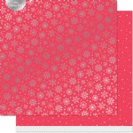 Lawn Fawn - 12X12 Patterned Paper - Let it Shine Snowflakes - Shiver