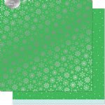 Lawn Fawn - 12X12 Patterned Paper - Let it Shine Snowflakes - Glacial