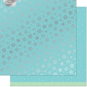 Lawn Fawn - 12X12 Patterned Paper - Let it Shine Snowflakes - Frozen