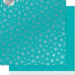 Lawn Fawn - 12X12 Patterned Paper - Let it Shine Snowflakes - Arctic