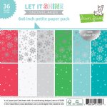 Lawn Fawn - 6X6 Petite Paper Pack - Let it Shine Snowflakes