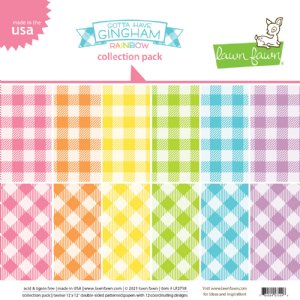 Lawn Fawn - 12X12 Collection Pack - Gotta Have Gingham Rainbow