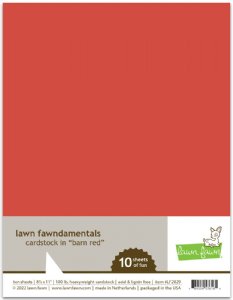Lawn Fawn - 8.5X11 Cardstock - Barn Red