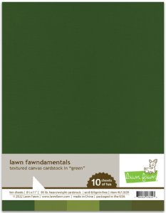 Lawn Fawn - 8.5X11 Textured Canvas Cardstock - Green