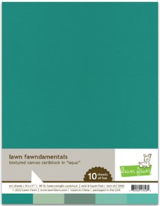 Lawn Fawn - 8.5X11 Textured Canvas Cardstock - Aqua