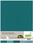 Lawn Fawn - 8.5X11 Textured Canvas Cardstock - Teal
