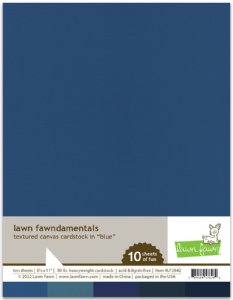 Lawn Fawn - 8.5X11 Textured Canvas Cardstock - Blue