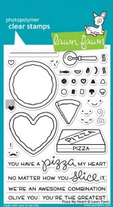 Lawn Fawn - Clear Stamps - Pizza My Heart