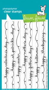 Lawn Fawn - Clear Stamps - Celebration Scripty Sayings