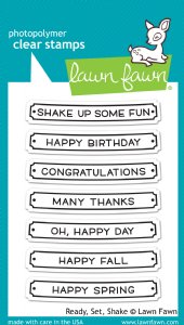 Lawn Fawn - Clear Stamps - Ready, Set, Shake