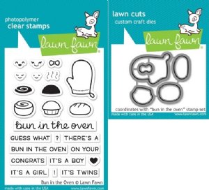 Lawn Fawn - Clear Stamps & Die - Bun In The Oven