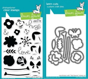 Lawn Fawn - Clear Stamps & Die - Fab Flowers