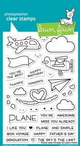 Lawn Fawn - Clear Stamps - Plane And Simple