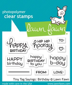 Lawn Fawn - Clear Stamps - Tiny Tag Sayings: Birthday