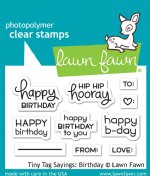 Lawn Fawn - Clear Stamps - Tiny Tag Sayings: Birthday